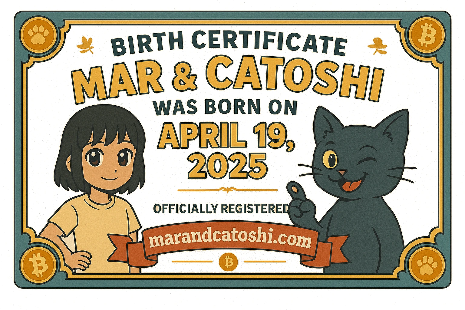 Mar & Catoshi Birth Certificate